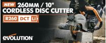 Evolution R260DCT LI 260mm (10") 36V Cordless Concrete Saw with Auto Dust Suppression: Power & Portability