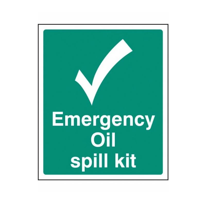 Darcy SL/EMERGENCY/OIL Emergency Oil Spill Kit Rigid PVC Sign