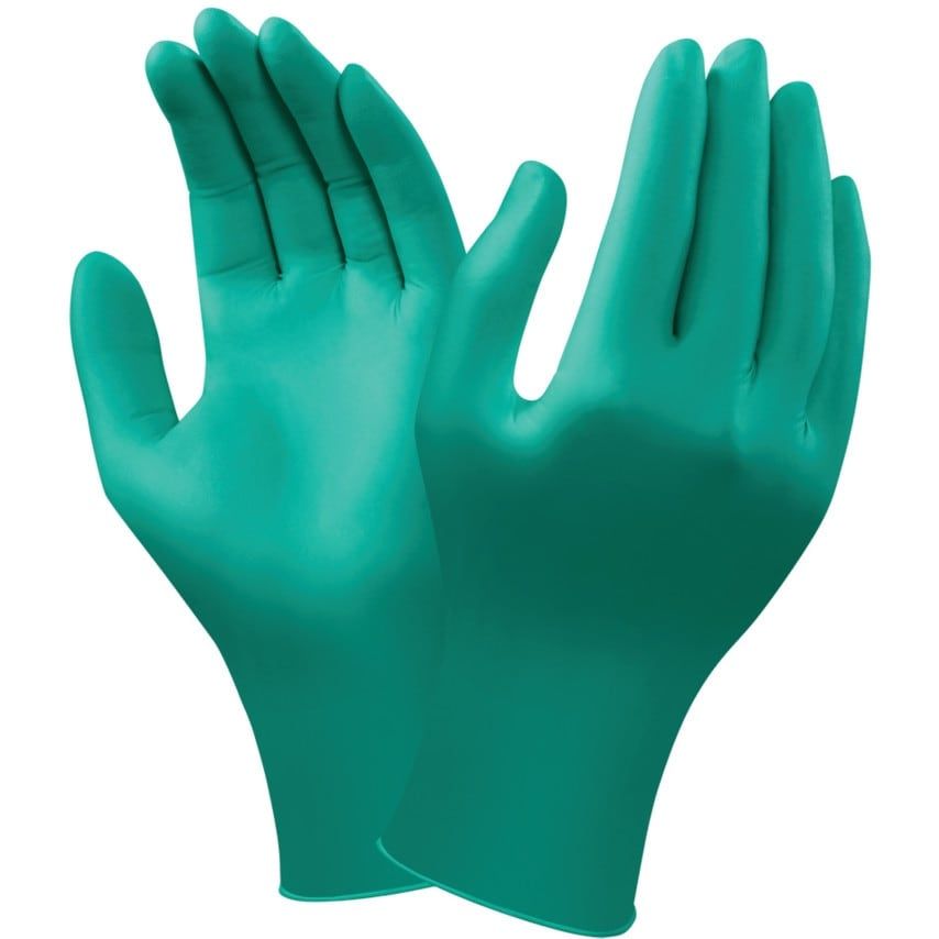 M PK100 ANSELL 92-600 Green Nitrile Disposable Gloves 