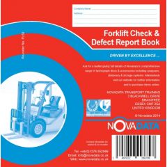 Novadata FL50 Forklift Operators Daily Vehicle Check & Defect Book