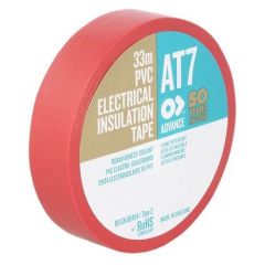 Advance Tape AT7 Red Insulating PVC Tape 33m 