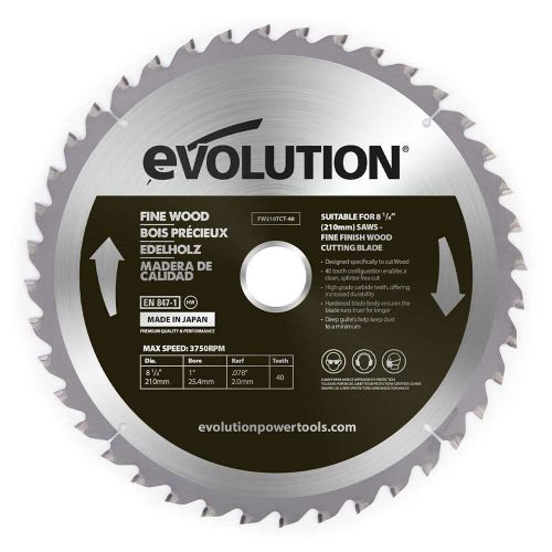 Evolution FW210TCT40 Fine Wood Circular Saw Blade 210mm 40T