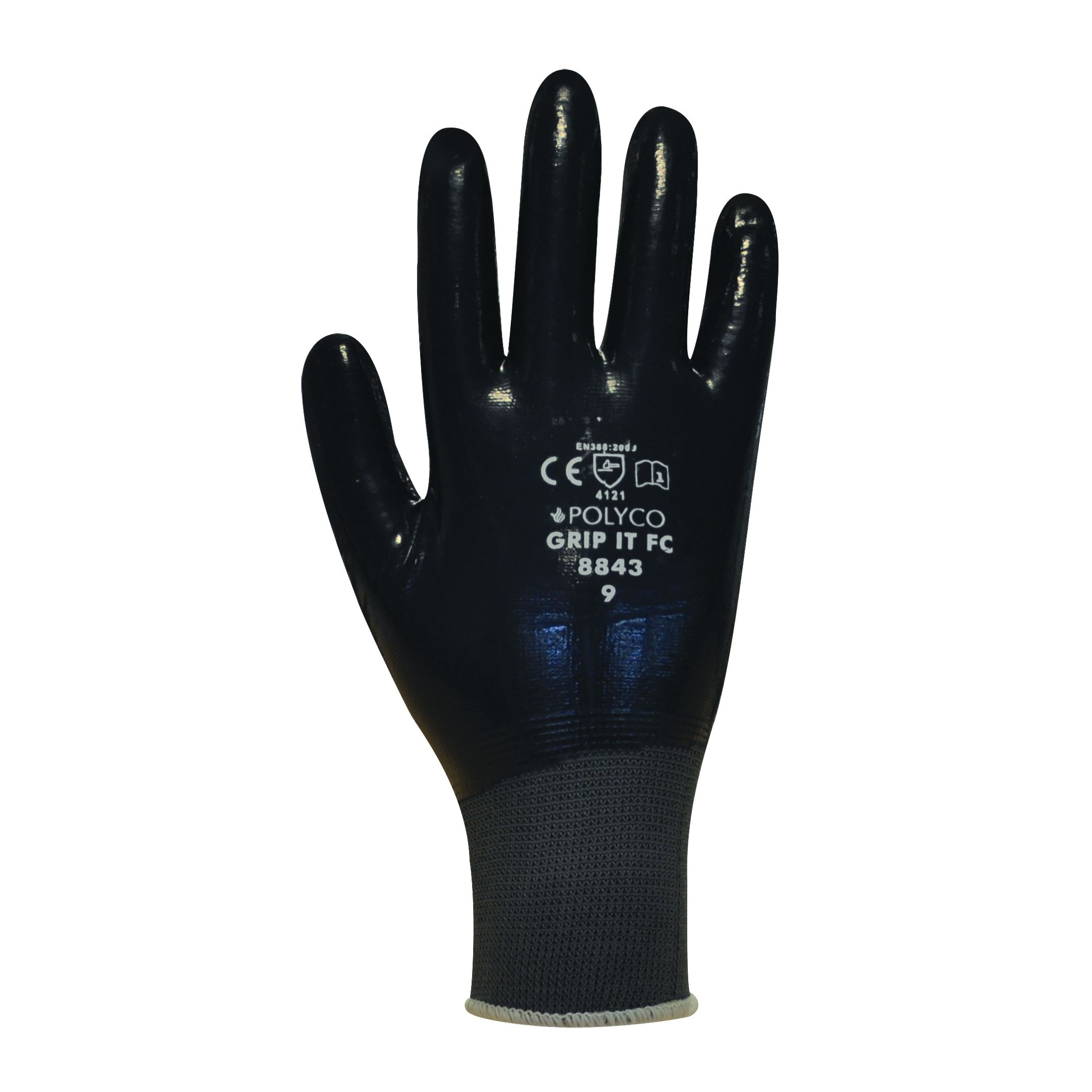 Polyco Black Nitrile Gloves Polyco Healthline Finite Black Black