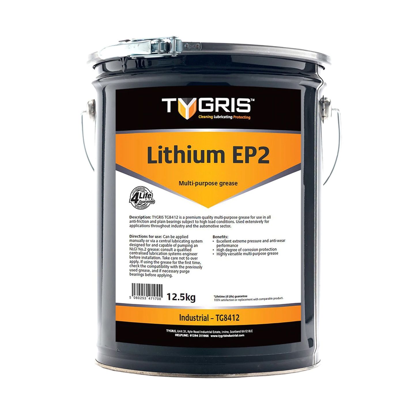 Tygris TG8412 Lithium EP2 MultiPurpose Grease 12.5kg