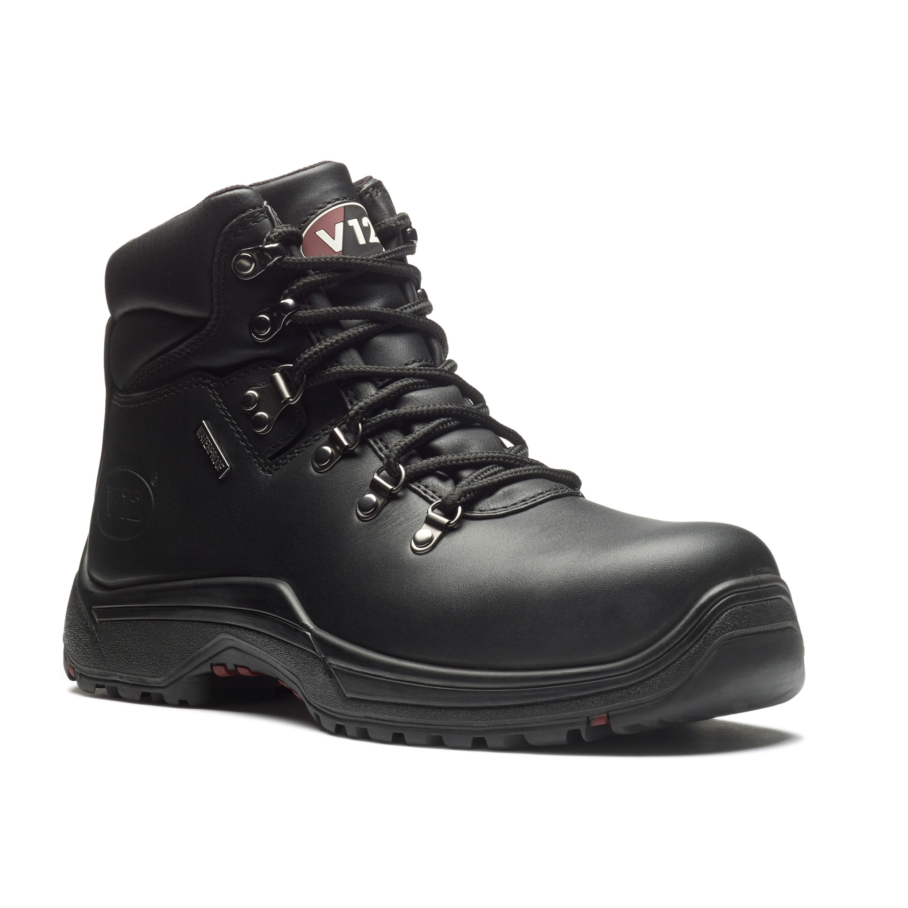 V12 Safety V1215.01 THUNDER Waterproof Work Boots Hiking Black Leather Toe Cap 
