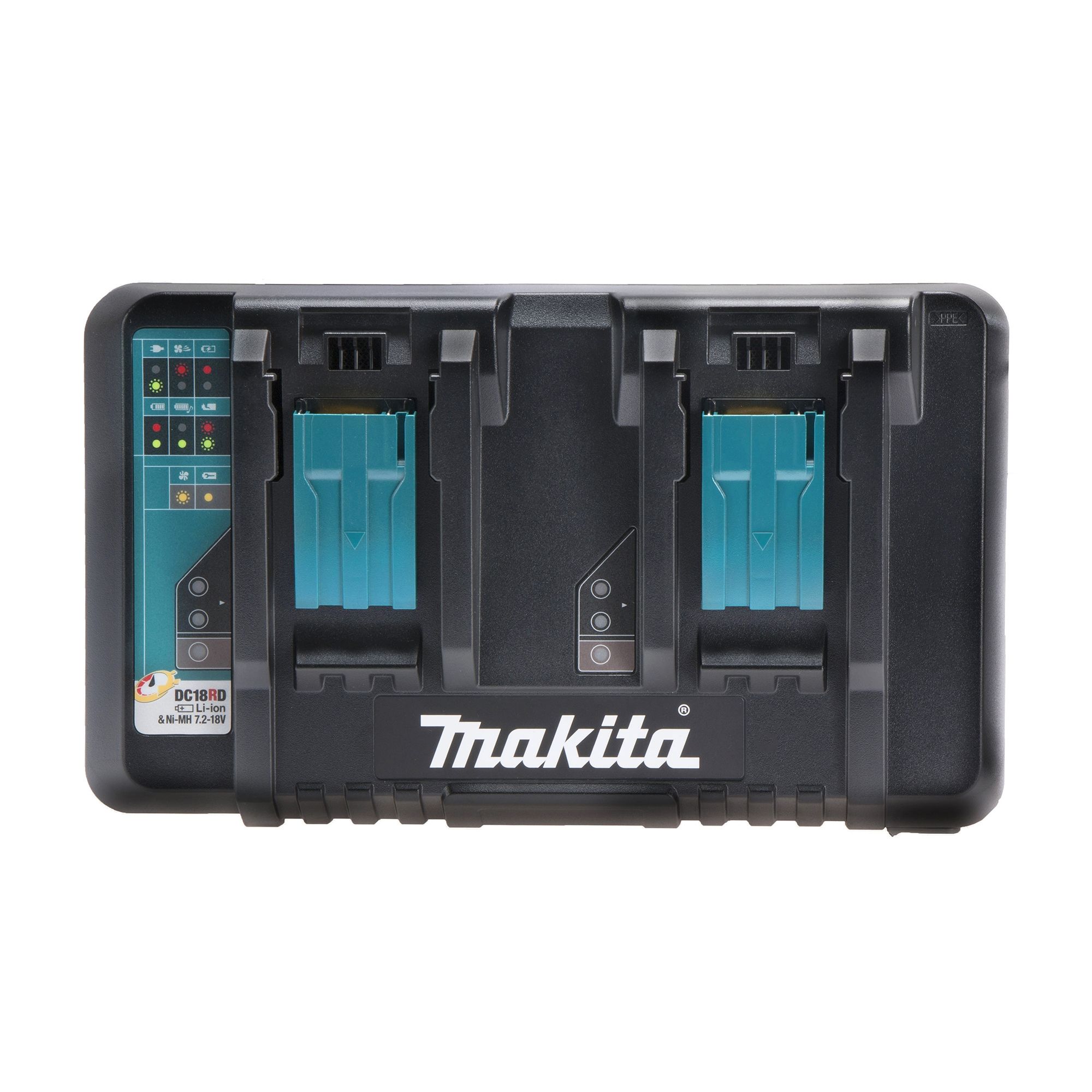 For Makita DC18RD 7.2V-18V Li-ion Dual Port Rapid Battery Charger LXT UK Plug 