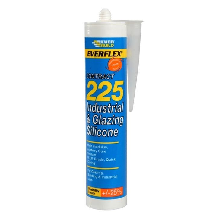 Everflex 225 Industrial & Glazing White Silicone Sealant 310ml