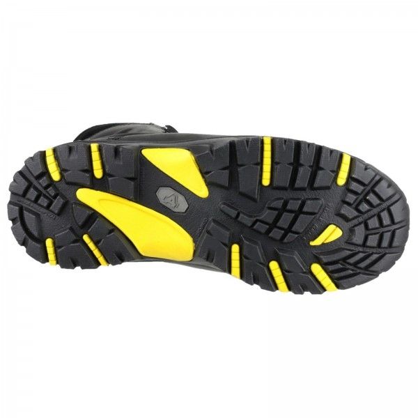 Amblers FS999 HI Leg Safety Boots Unisex  Black Lace Up Composite Side Zip Shoes 