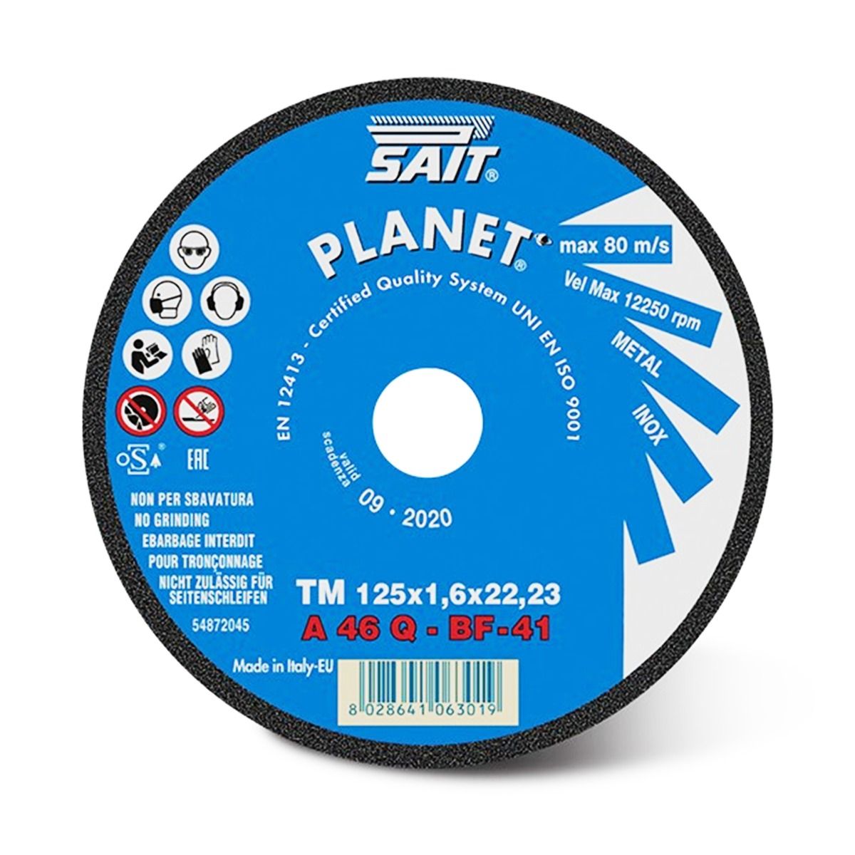 Sait 006302 Flat Metal Cutting Disc 115mm (Pack Of 20)