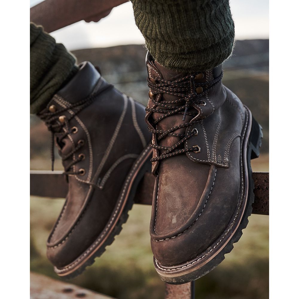 Hoggs of Fife SELK Selkirk Moc Work Leather Boots