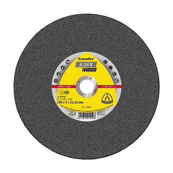Klingspor 13478 Kronenflex® A 24 R Supra Cutting Disc 230mm x 3mm x 22.23mm