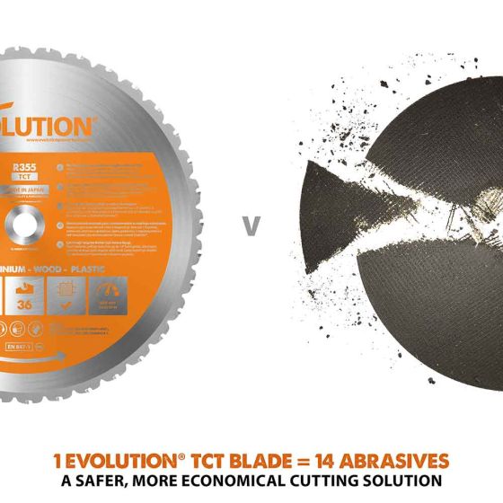 Evolution RAGEBLADE355MULTI Multi Material Chop Saw Blade 355mm 36T