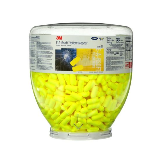 3M PD-01-002 E-A-Rsoft Yellow Neons Earplugs Refill Bottle 36dB