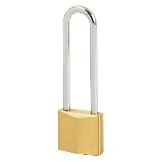 Security Brass Padlock with Long Shackle 40mm