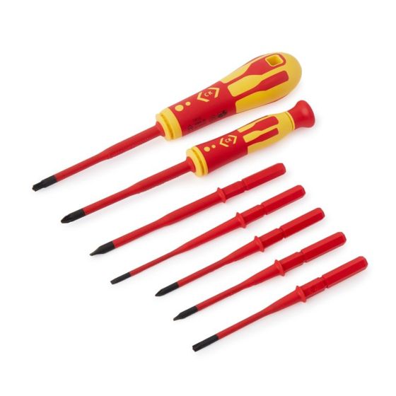 CK T4925 VDE Interchangeable Slim Blade Screwdriver Set Of 9