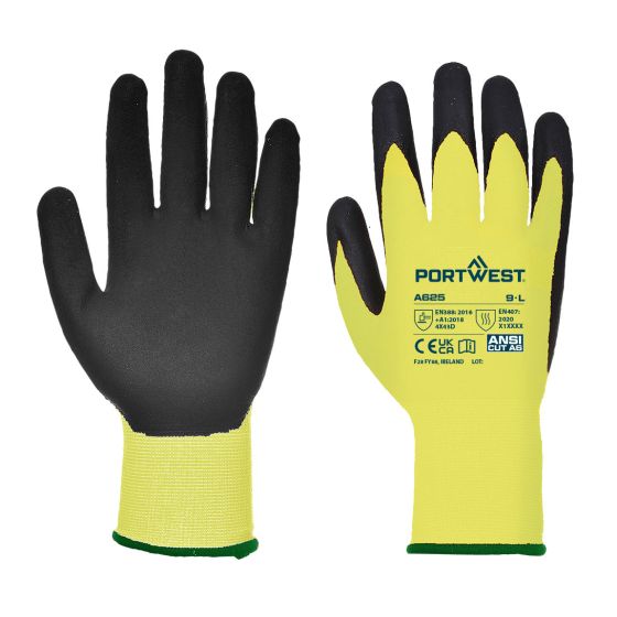 Portwest A625 Viz-Tex PU Cut Resistant Gloves Cut Level D