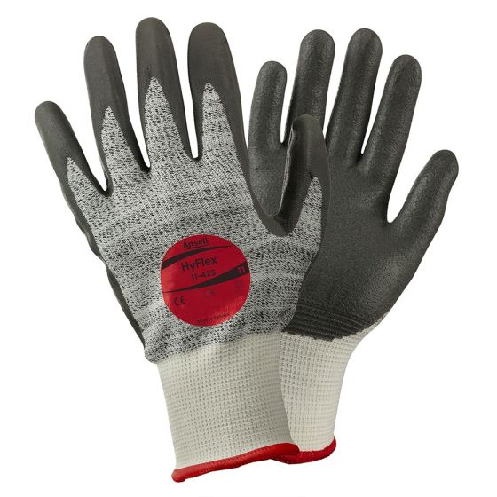 Ansell 11-425 HyFlex Palm-Coated Gloves Cut Resistant Level 5