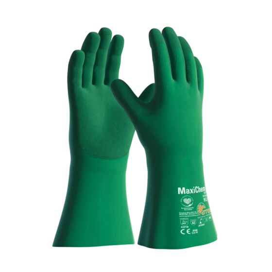 ATG 76-833 MaxiChem Cut TRItech NBR Palm Coated Gloves Cut Level B