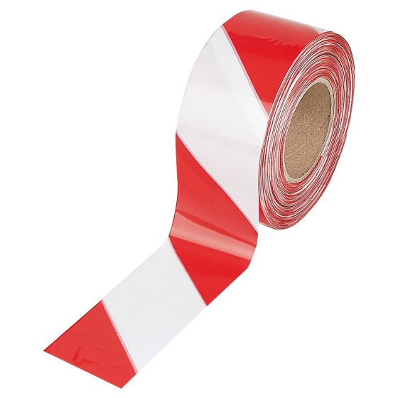 Barrier Tape 75mm x100m Red/White