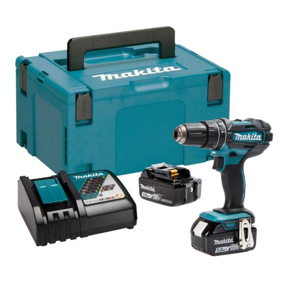 Makita DHP482RTJ 18V Li-ion LXT Cordless Combi Drill 2 x BL1850B Batteries