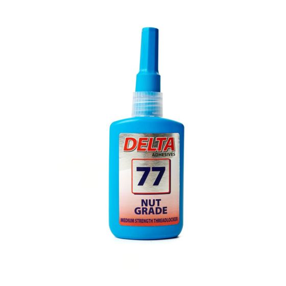 Delta D77 Fast Cure Nut Grade Threadlock Adhesive 50ml Blue