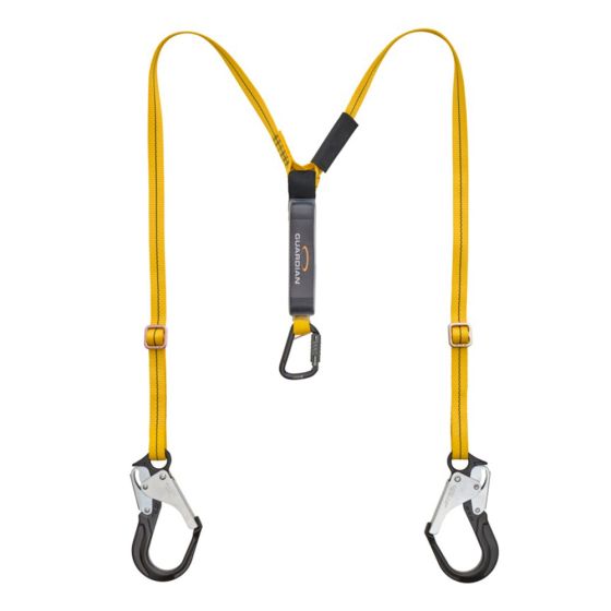 Guardian 36009 Dual Shock Absorb Adjustable Fall Arrest Lanyard 1.3-1.8M 