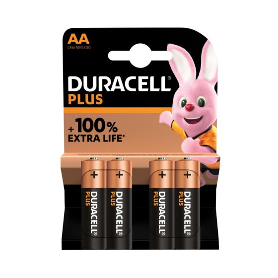 Duracell S18702 Plus AA Batteries LR6/MN1500  (Pack of 4)