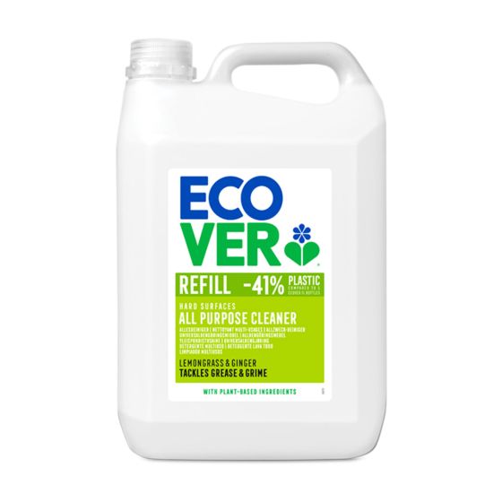 Ecover 4005098 Hard Surfaces All Purpose Cleaner Refill Lemongrass & Ginger 5L 