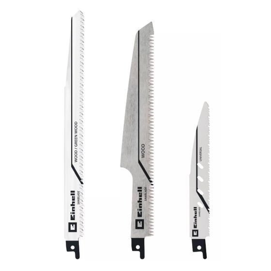 Einhell 49576105 3-Piece Reciprocating Saw Blade Set for Wood & Metal