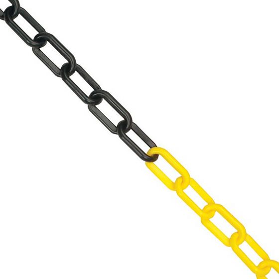 JSP HDC000-265-300 Black & Yellow Barrier Chain 6mm x 25mm