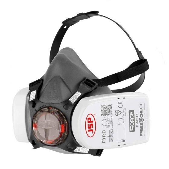 JSP Force 8 Half Face Mask / Respirator c/w Typhoon Valve 