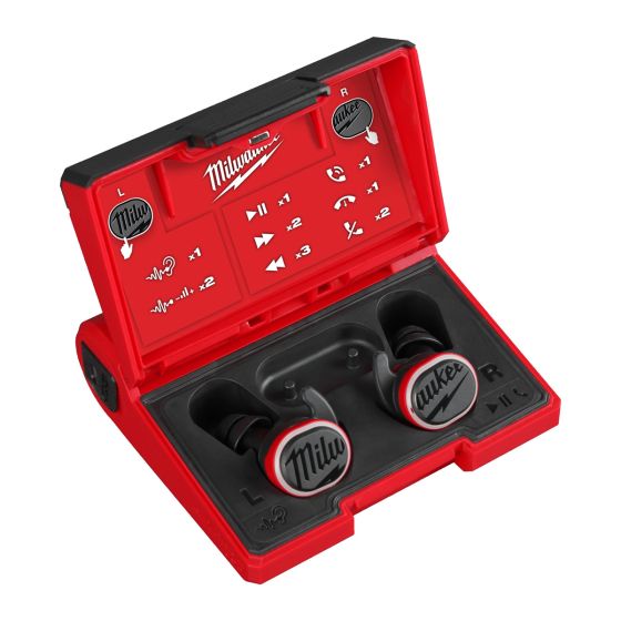 Milwaukee L4 RLEPB-301 REDLITHIUM USB Rechargeable Jobsite Ear Buds + Bluetooth + Hearing Assist