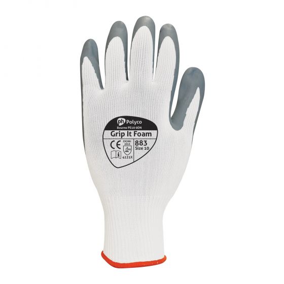 Polyco 8834 Grip It® Foam Nitrile Palm Coated Gloves