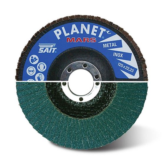 Sait 041602 Planet Mars Abrasive Flap Metal Disc 60G 115mm 