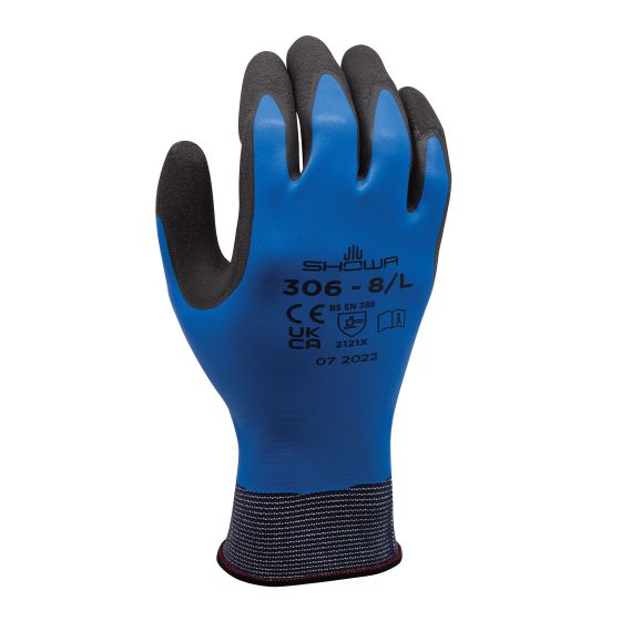 Showa 306 Latex Fully Coated Grip Gloves