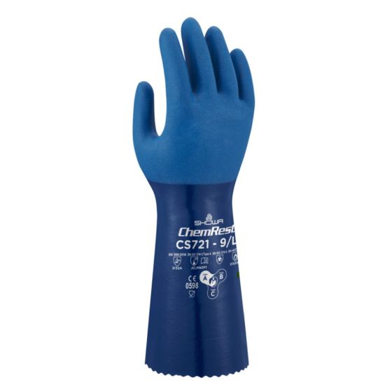 Showa CS721 Fully Coated Chemical Resistant Nitrile Gauntlets