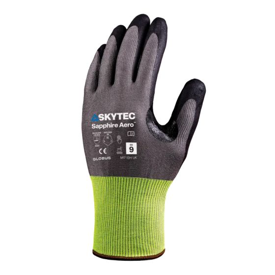 Skytec Sapphire Aero Ultra-Lightweight Cut Protection Nitrile Palm Coated Gloves Cut Level C