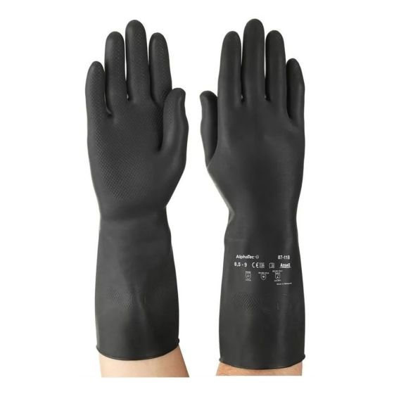 Marigold G17K Heavy Duty Rubber Gloves Black, Large