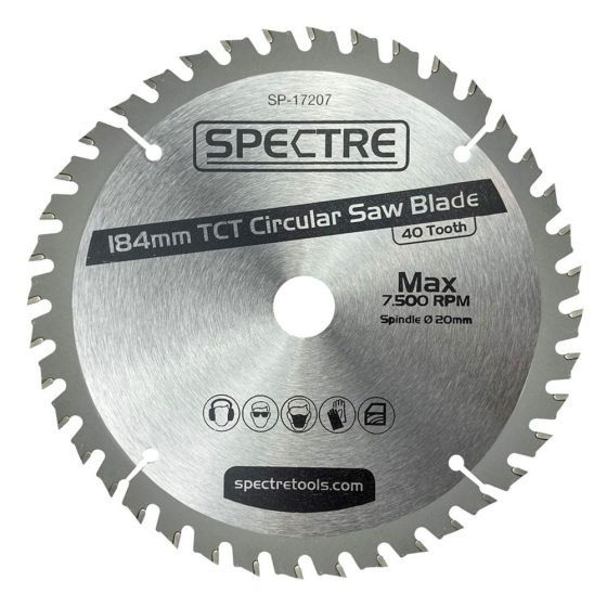 Spectre SP-17207 TCT Circular Saw Blade 184mm 40T