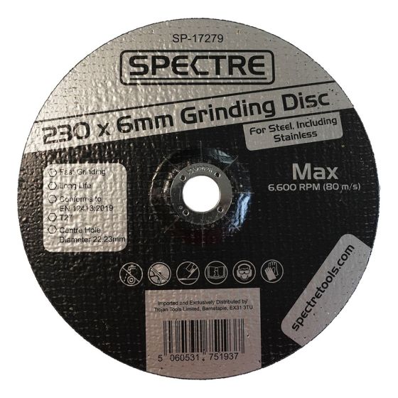 Spectre SP-17279 Metal Grinding Disc 230mm X 6mm