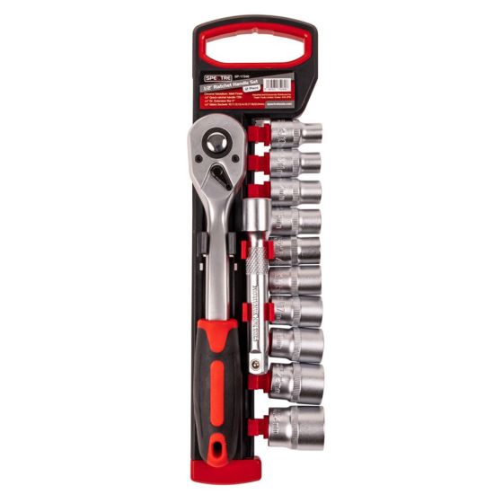 Spectre SP-17346 Fine Tooth 1/2" Ratchet Handle + 10PC Socket Set