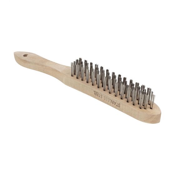Stainless Steel Heavy Duty 4-Row Hand Wire Brush