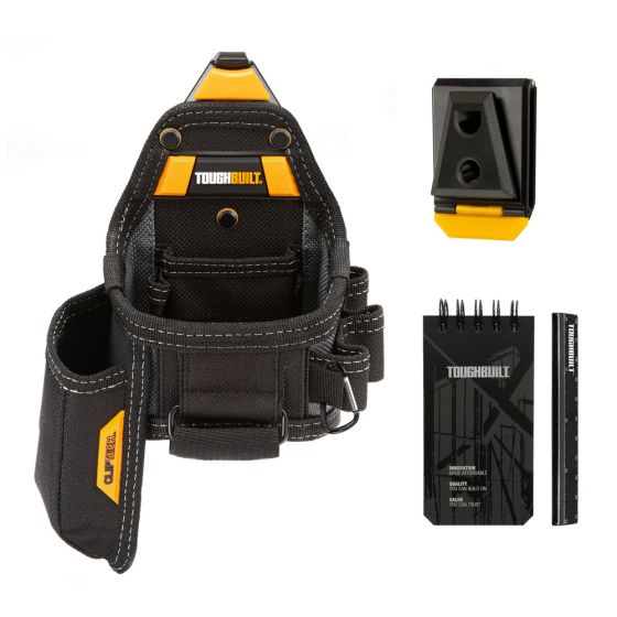 ToughBuilt TB-CT-25X Tape Measure & Utility Knife Pouch c/w Notebook & Pencil