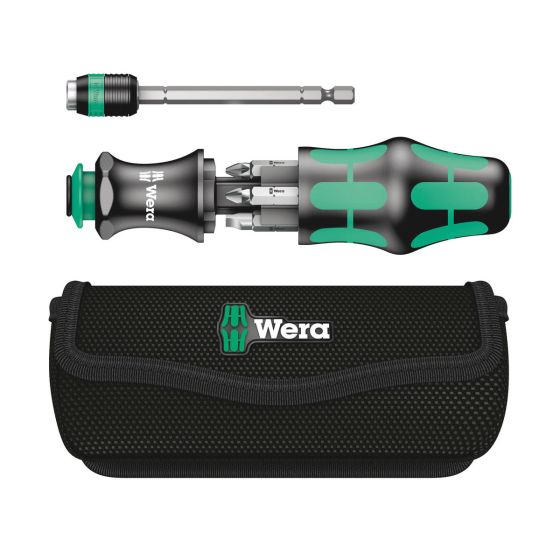 Wera Kraftform Kompakt 20 Interchangeable 7 Piece Screwdriver & Bit Set + Pouch 05051021001
