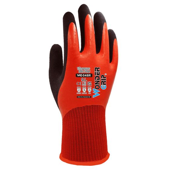 Wonder Grip WG-348R Thermo Lite Plus Thermal Protection Double Coated Gloves 