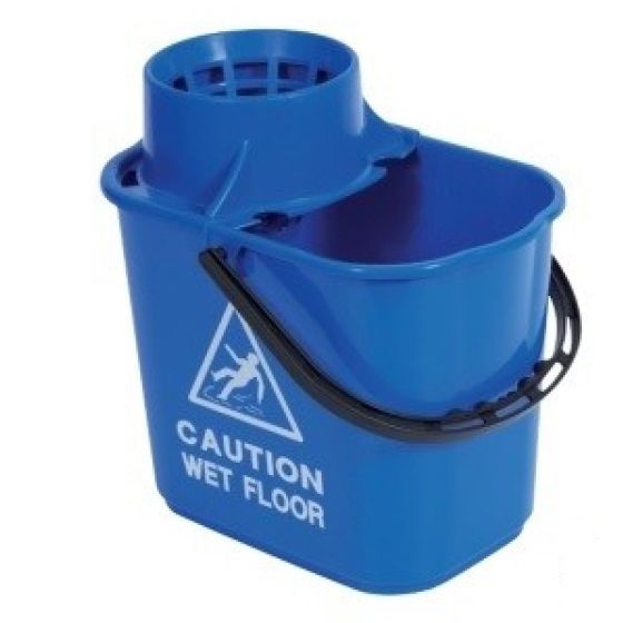 J15790  Hygiene Mop Bucket C/W Ringer Blue 14L