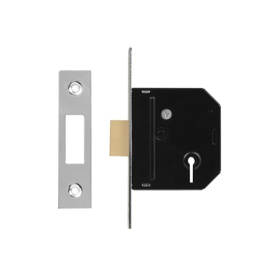 Union Y-ES-DL-CH-2.5 Essentials 3 Lever Mortice Deadlock Chrome 64mm