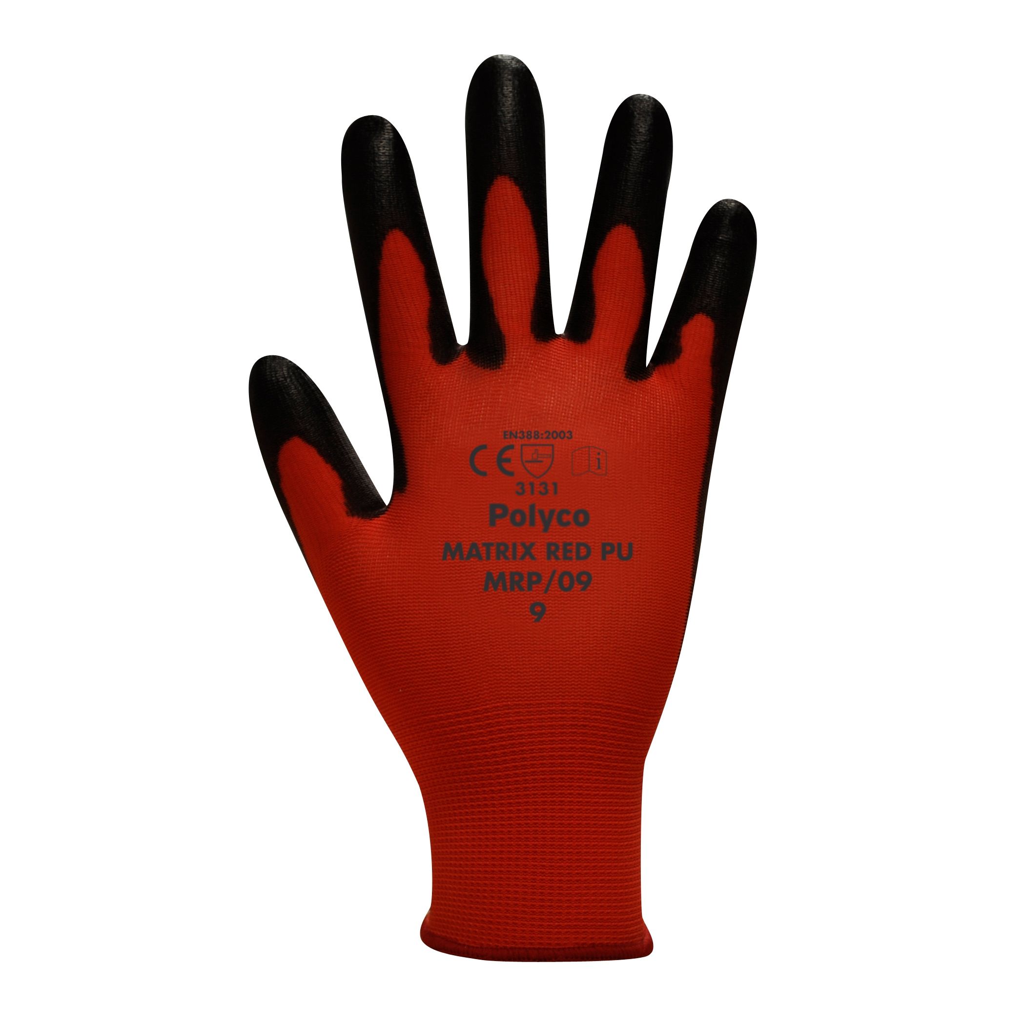 Polyco Red Matrix Nitrile Grip Fully Coated Builders Gardening Work Gloves 