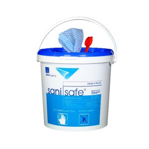 Allied SaniSafe B81010018 Antibacterial Wipes Bucket of 1000
