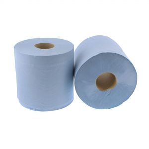 6 x BLUE 2 PLY CENTREFEED PAPER TOWEL ROLLS